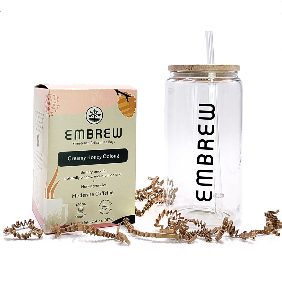 Embrew Tea Summer Peach Rooibos Sweetened Herbal Tea Bags