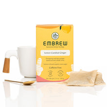 Load image into Gallery viewer, Lemon Candied Ginger Sweetened Tea Bags
