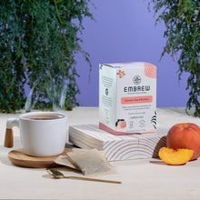 Load image into Gallery viewer, Summer Peach Rooibos Sweetened Herbal Tea bags
